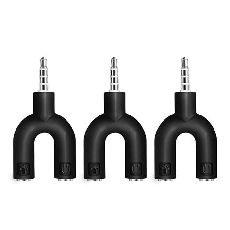 PARUHT 3.5mm Audio Jack to Headphone Microphone Splitter Converter ...