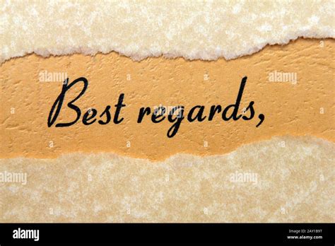 Best regards hi-res stock photography and images - Alamy