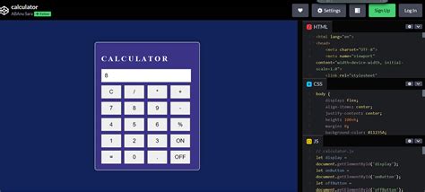 Image result for Calculator in HTML CSS and JavaScript without Using Eval