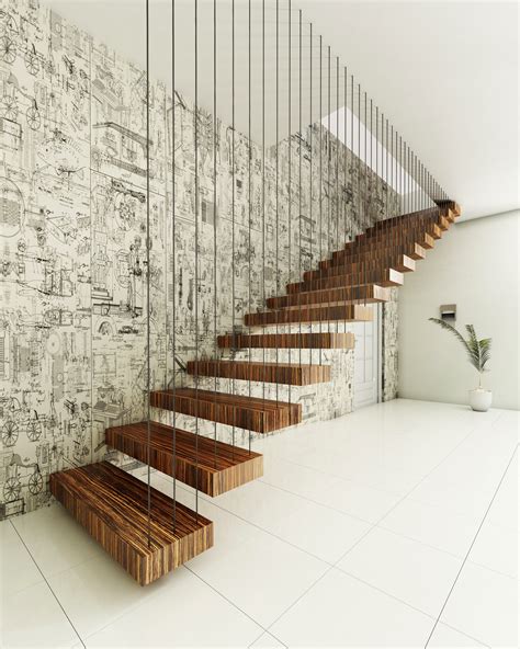 20 Amazing Floating Staircase Designs