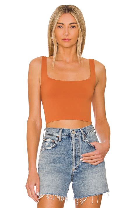 Free People Scoop Neck Crop Top in Sienna | REVOLVE