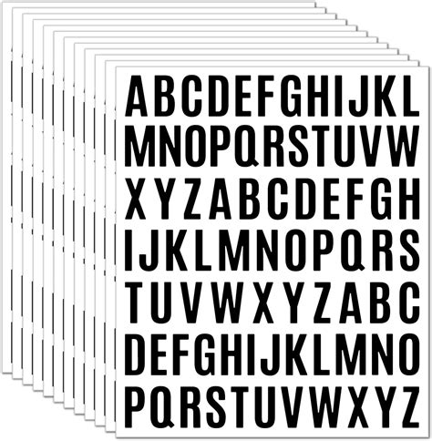 Amazon.com: 12 Color Colored Letter Stickers - 2 Inch+1 Inch Large Self ...