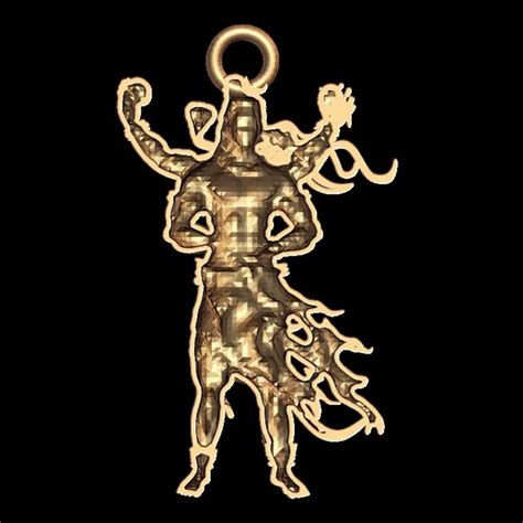 Divine Lord Shiva 3D Model Pendant - Exquisite Craftsmanship