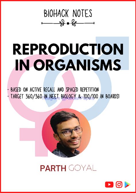 BIOHACK NOTES: REPRODUCTION IN ORGANISMS (NEET) - Studocu