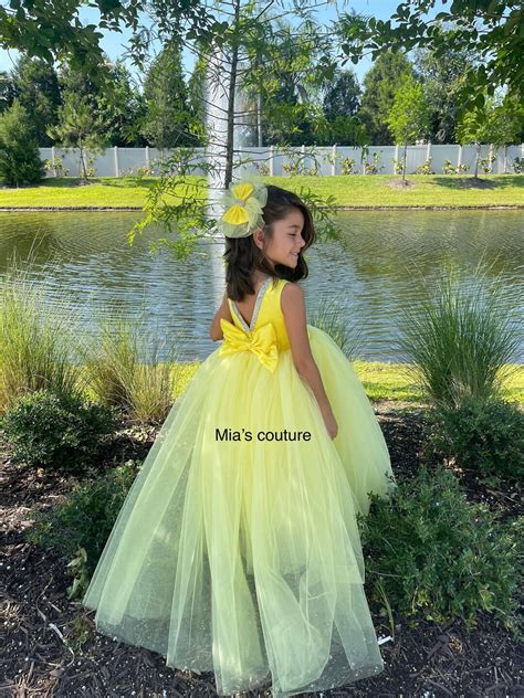 Princess Gown, Yellow Ball Gown, Baby Dress, Full Length Gown, Formal ...