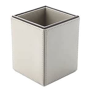 Pure Home + Living Faux Leather Two-Toned Pen Stand (Beige) : Amazon.in ...