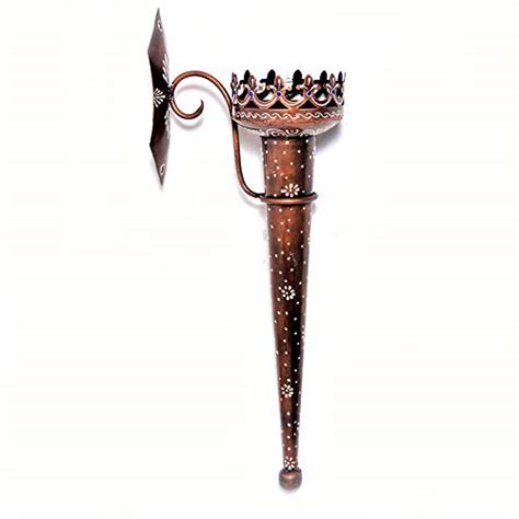 Beautiful Handcrafted Wall Decor Hand Painted Iron Torch Mashal Wall ...