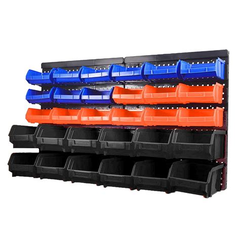 WISION Wall Mounted Parts Organizer Bins, 30PC Storage Bins Parts Rack ...