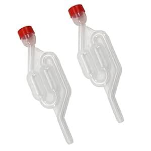 Buy 2Pcs Plastic Exhaust Valve Transparent Bubble Airlock Sets for Wine ...