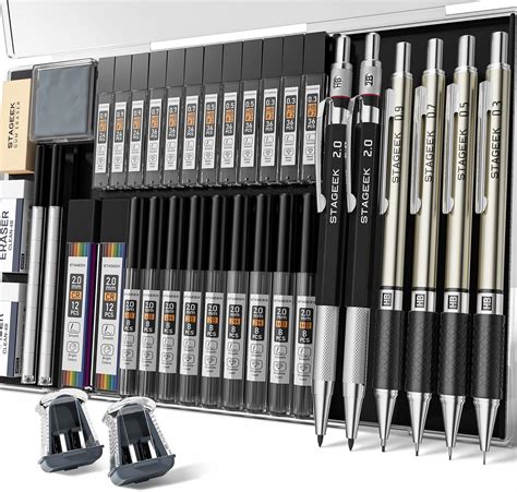 Amazon.co.jp: STAGEEK 6 PCS Art Mechanical Pencil Set Drafting Pencils ...