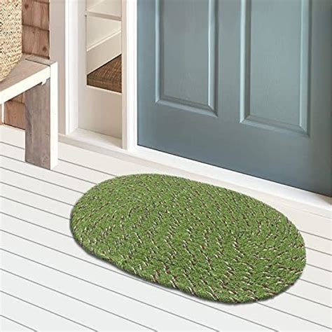 Buy Kuber Industries Cotton Oval Door Mat For Porch/Kitchen/Bathroom ...