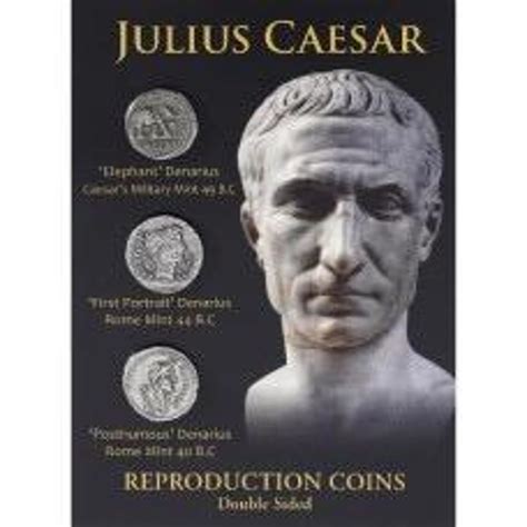 Julius Caesar Coin Set Denarius With Elephant, a Denarius With Portrait ...