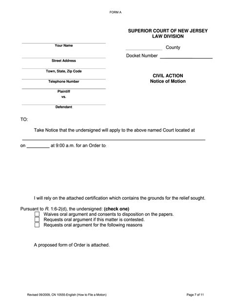 New Jersey Courts Motion Calendar