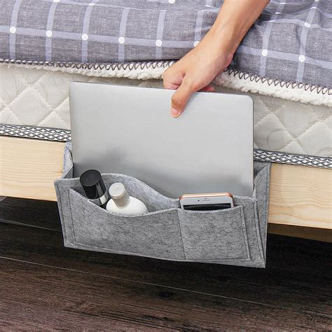 Hanging bag bedside storage organizer bed felt pocket sofa armrest ...