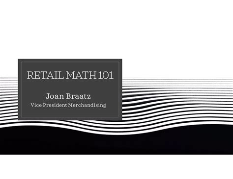 A Merchant's Guide to Retail Math 101 | PPT