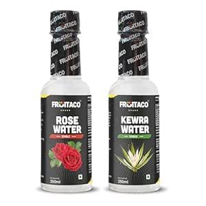 FRUITACO Rose Water & Kewra Water Combo Pack 250ml Each | Edible Floral ...