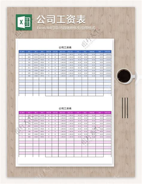 公司工资发放明细表Excel表格-椰子办公
