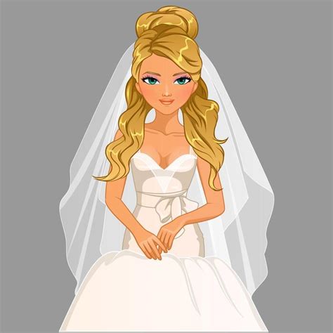 Cartoon Vector Bride 的图像结果