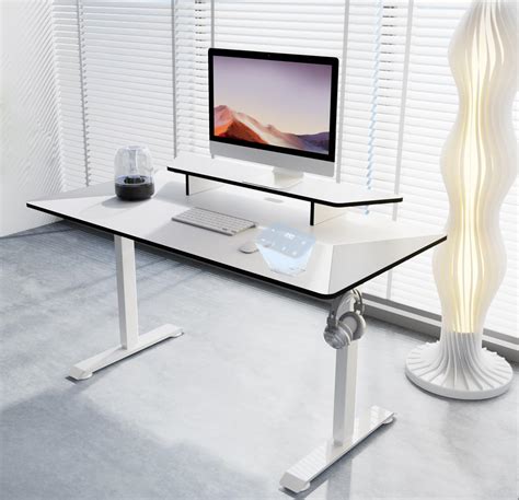 Electric Height Adjustable Standing Desk Home Office Workstation Sit ...