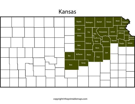 Kansas County Map | Map of Kansas Counties with Cities