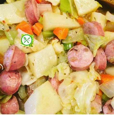 Potato, Sausage And Cabbage Soup - Aliyah's Recipes and Tips