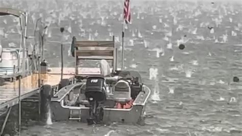 Tennis Ball Sized Hail Slams Into Lake - Videos from The Weather Channel