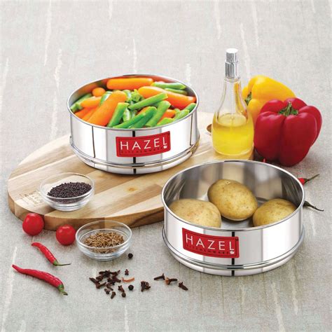 Stainless Steel Stackable Cooker Dabba Set of 3 – HAZEL Kitchenware