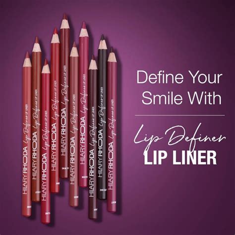 Hilary Rhoda Lip Definer Lip Liner Set of 10 1.2g Each, Smooth One ...