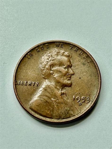 1953 D Wheat Cent Penny Lincoln 1 Cent. Error on L on Rim: - Etsy