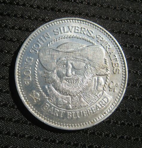Vintage 1976 Long John Silver's PIRATES BART BLUEBEARD / DOUBLOON Coin TOKEN | #4563609464