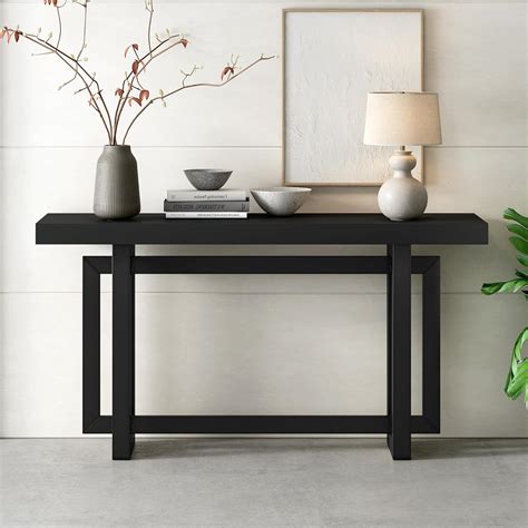 Amazon.com: Hlcodca Contemporary Console Table with Industrial-Inspired ...