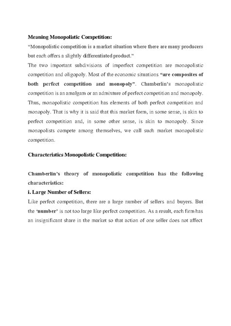 Monopolistic competition - Meaning Monopolistic Competition ...