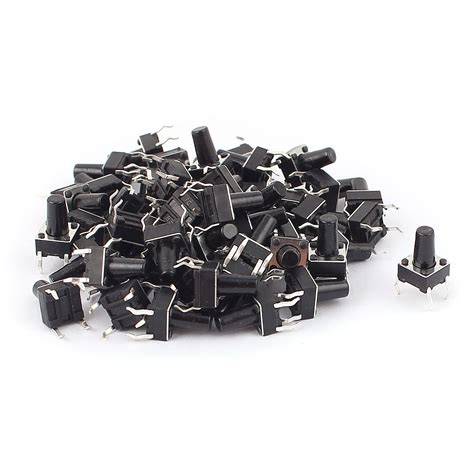Generic a15102600ux0282 5 PCB 4 Pin Momentary Push Button Tactile Tact ...