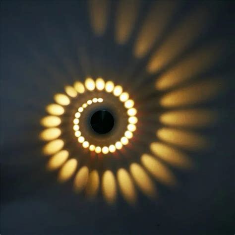 BLISSBELLS Metal 3W Led Spiral Wall Light For Bedroom, Living Room ...