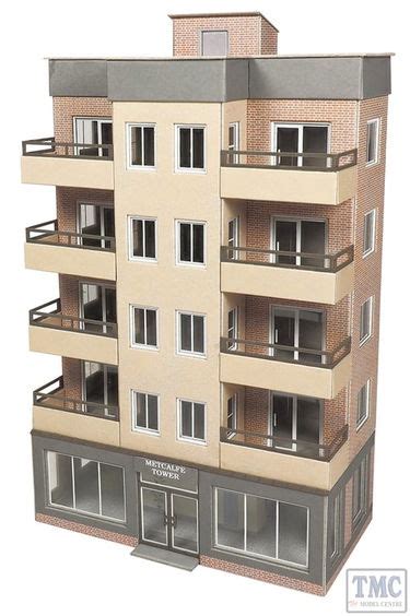 PO360 Metcalfe Models OO/HO (4mm Scale) Low Relief Tower Block (Card Kit)