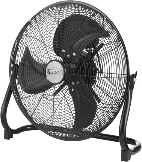 Sedol Floor Fan - 12 Inch Metal Fan with 3 Speed Settings - Electric ...