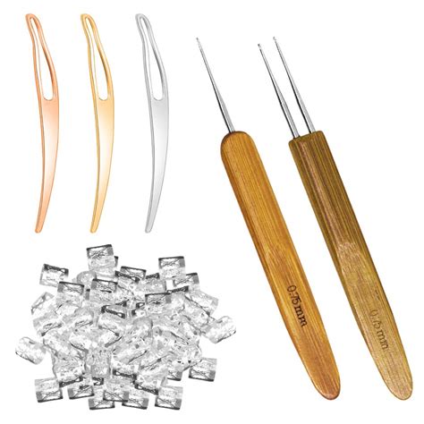 105 Pcs Dreadlocks Crochet Tool,YuCool Crochet 0.75mm 1 Hook 2 Hooks ...