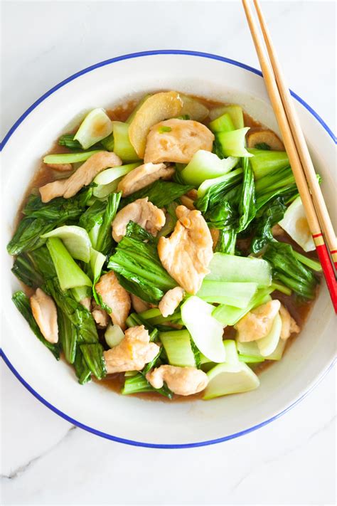 Bok Choy Chicken (Healthy and Low Calories!) - Rasa Malaysia