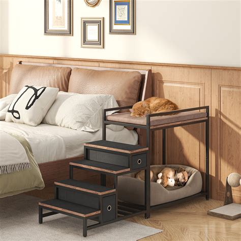 Tucker Murphy Pet™ Pet Bunk Bed With Stairs And Storage, Dogs/cats ...