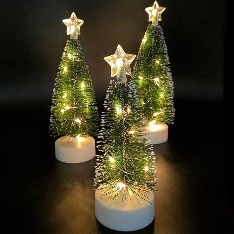 Buy 3 Pcs op Christmas Tree with Lights Mini Artificial Xmas Tree with ...