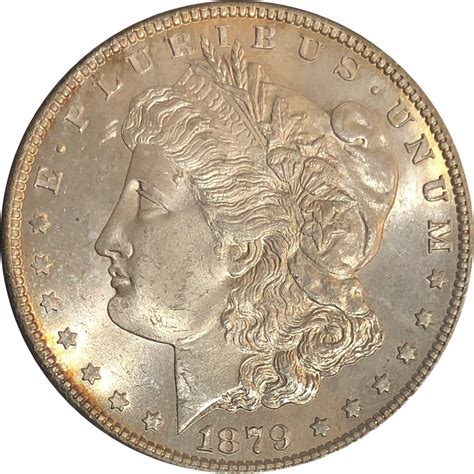1879-S US Silver Morgan Dollar-Higher Grade & Original Golden Color On ...