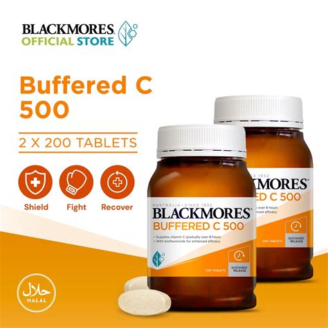 [Bundle of 2] Blackmores Buffered C 500 Vitamin C Tablets (200s ...