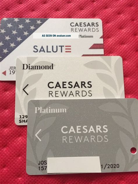 Caesars Rewards Diamond, Platinum And Salute Cards Exp 01/2020 | #1578834