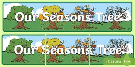 Our Seasons Tree Display Banner (teacher made) - Twinkl