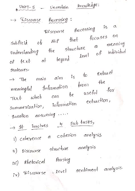 NLP Unit 5: Advanced Discourse Processing and Language Modelling Notes ...