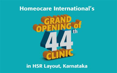 Homeopathy Clinic New Branch Opening HSR Layout Karnataka - Homeocare ...