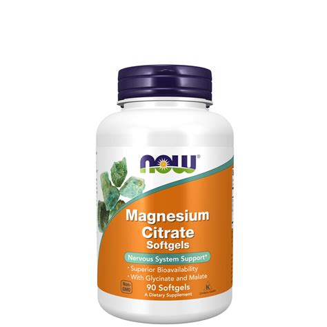 Magnesium Citrate Malate Glycinate – 90 cápsulas – NOW | Enetural.com