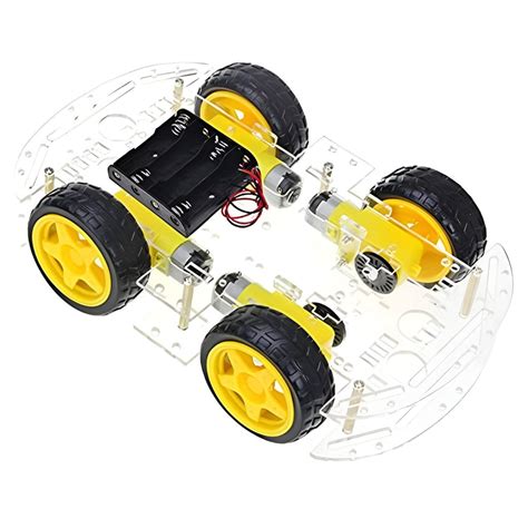 DIY 4-Wheel Smart Car Chassis Kit 4WD Robot Car Chassis Platform Smart ...
