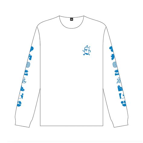 きゃわタイポロングTシャツ ( ホワイトブルー ) | マカロニえんぴつ OFFICIAL WEBSTORE