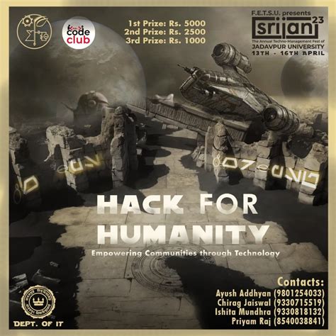 Hack For Humanity - Srijan 2023, Jadavpur University Salt Lake Campus ...